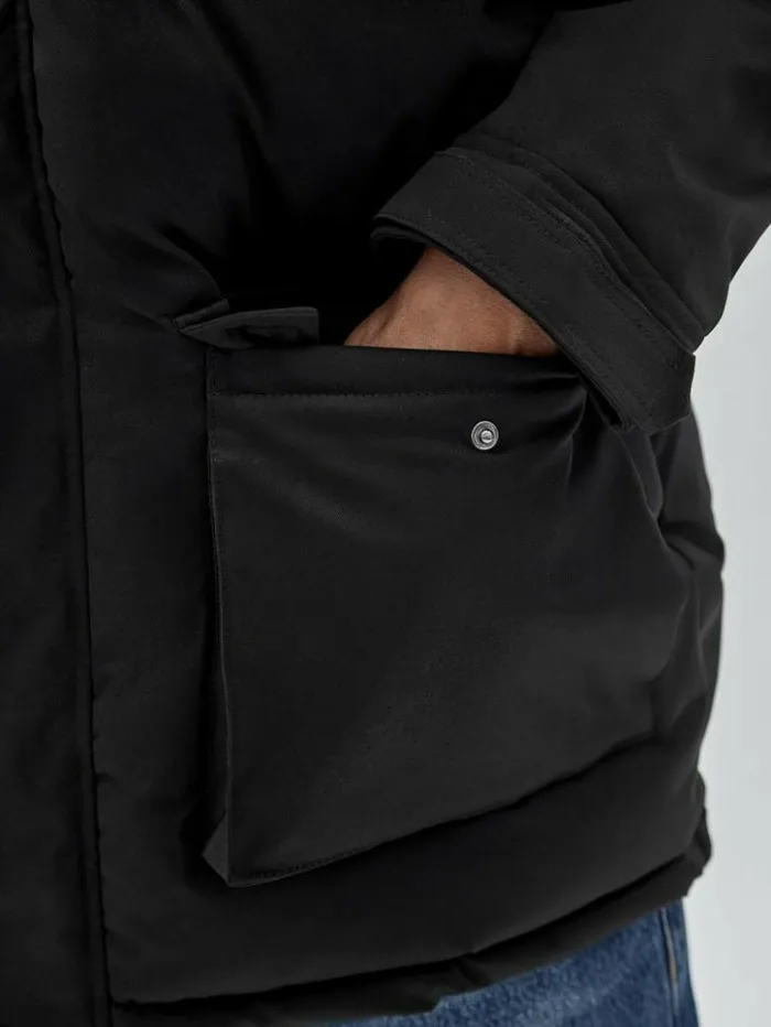 Men GUESS Jackets and Coats GUESS Originals Parka Jacket Black