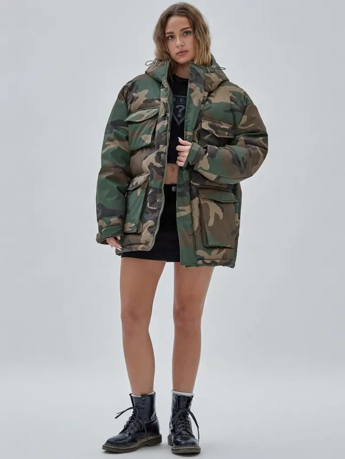 Men GUESS Jackets and Coats GUESS Originals Parka Jacket Surplus Camo