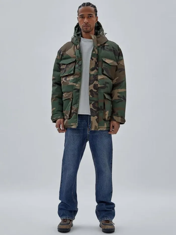 Men GUESS Jackets and Coats GUESS Originals Parka Jacket Surplus Camo