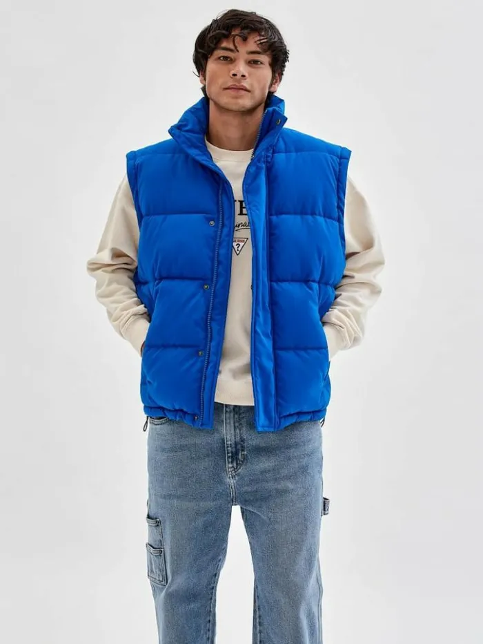 Men GUESS Jackets and Coats GUESS Originals Puffer Jacket Bright Zaffre