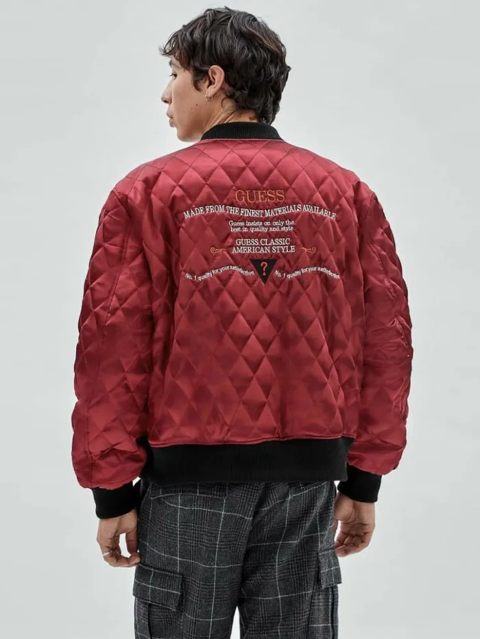 Men GUESS Jackets and Coats GUESS Originals Reversible Flight Jacket Black