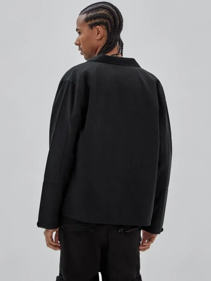 Men GUESS Jackets and Coats GUESS Originals Ripstop Overshirt Jet Black Multi Men GUESS Jackets and Coats GUESS Originals Ripstop Overshirt Jet Black Multi