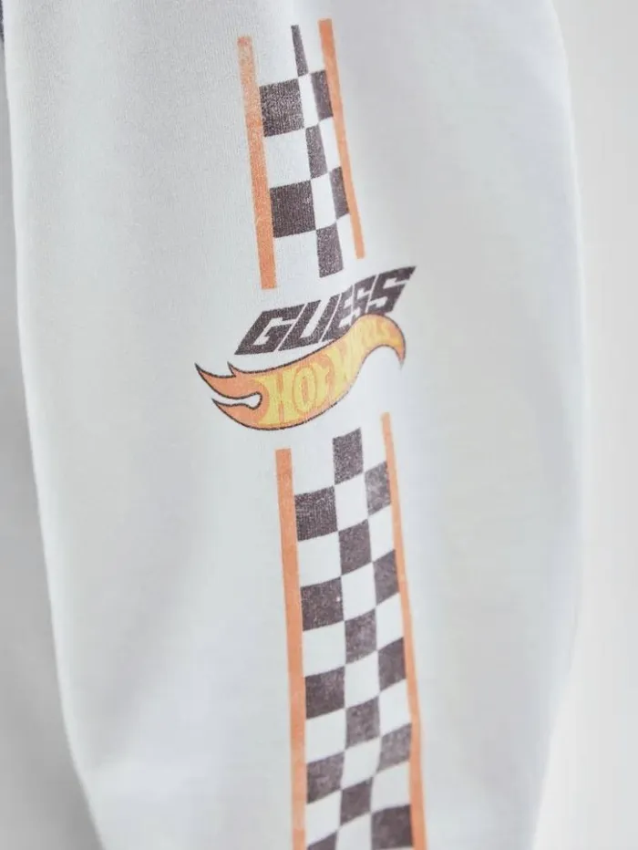 Men GUESS Jackets and Coats GUESS Originals X Hot Wheels Hoodie Pure White