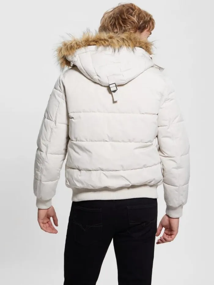 Men GUESS Jackets and Coats Heavy Flight Puffer Jacket Dreamy Moon