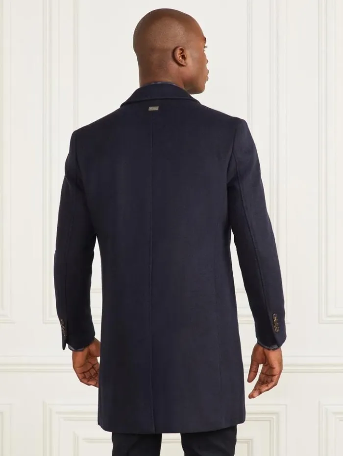 Men GUESS Jackets and Coats Single Breasted WoolBlend Coat Bleu lgant