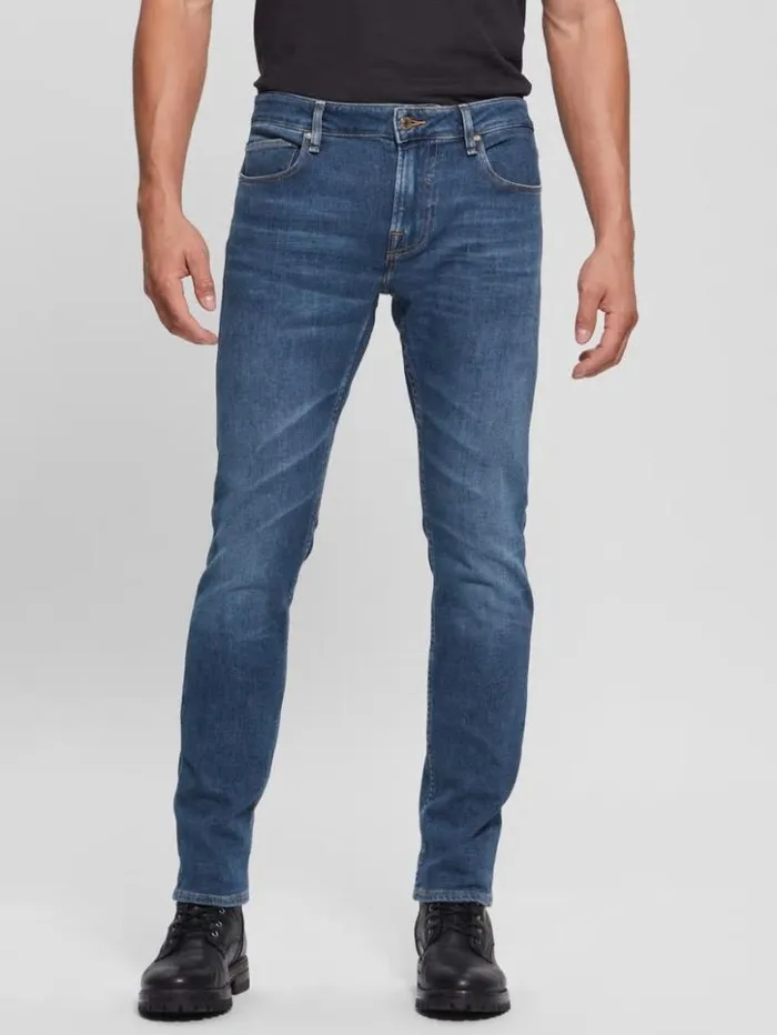 Men GUESS Jeans and Denim Eco CashmereBlend Chris Skinny Jeans Absolute