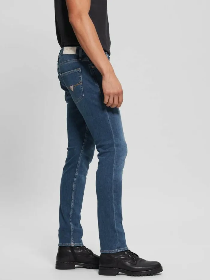 Men GUESS Jeans and Denim Eco CashmereBlend Chris Skinny Jeans Absolute