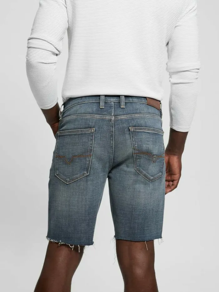 Men GUESS Jeans and Denim Eco Faded Denim Shorts Dark Antique