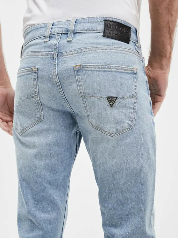 Men GUESS Jeans and Denim Faded Tapered Jeans Jackson Wash
