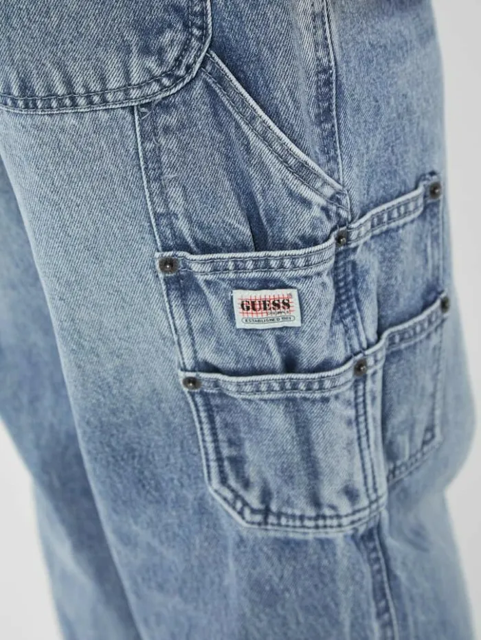 Men GUESS Jeans and Denim GUESS Originals Carpenter Denim Jeans Go Leo Lt Wash Men GUESS Jeans and Denim GUESS Originals Carpenter Denim Jeans Go Leo Lt Wash