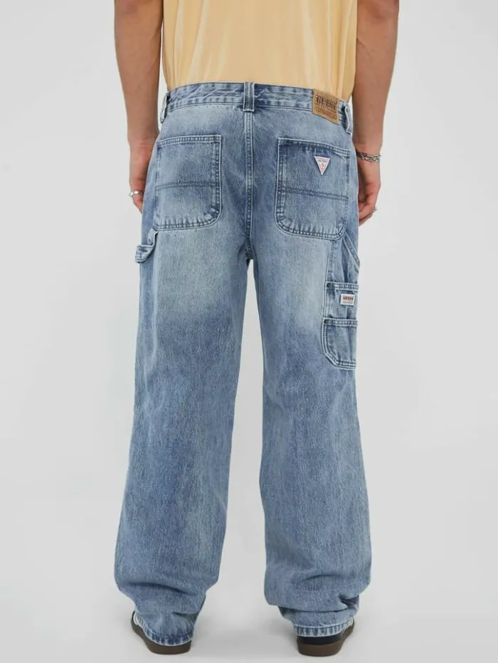 Men GUESS Jeans and Denim GUESS Originals Carpenter Denim Jeans Go Leo Lt Wash Men GUESS Jeans and Denim GUESS Originals Carpenter Denim Jeans Go Leo Lt Wash