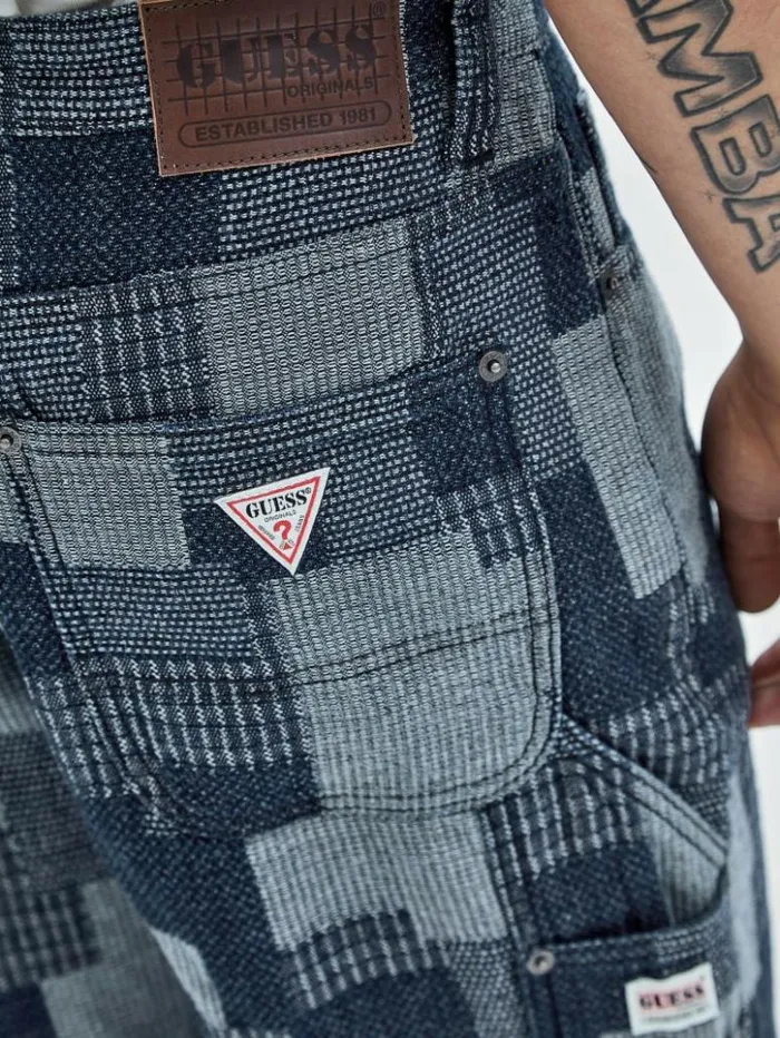 Men GUESS Jeans and Denim GUESS Originals Patched Carpenter Jeans Go Dark Rinse Wash Men GUESS Jeans and Denim GUESS Originals Patched Carpenter Jeans Go Dark Rinse Wash