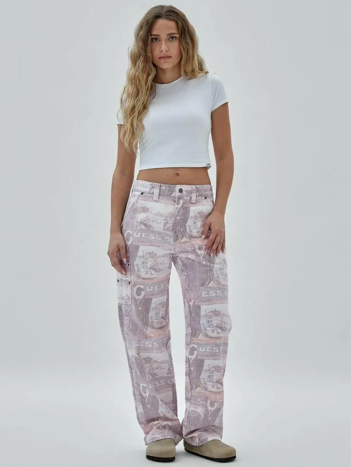 Men GUESS Jeans and Denim GUESS Originals Vintage Carpenter Pants Vintage Ranch Print Men GUESS Jeans and Denim GUESS Originals Vintage Carpenter Pants Vintage Ranch Print