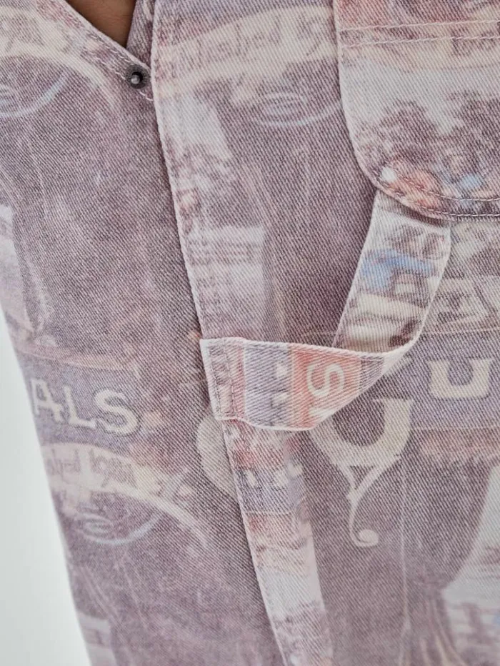 Men GUESS Jeans and Denim GUESS Originals Vintage Carpenter Pants Vintage Ranch Print Men GUESS Jeans and Denim GUESS Originals Vintage Carpenter Pants Vintage Ranch Print