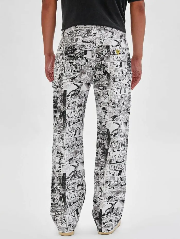 Men GUESS Jeans and Denim GUESS Originals X Batman Storyboard Carpenter Jeans Pure White Multi Men GUESS Jeans and Denim GUESS Originals X Batman Storyboard Carpenter Jeans Pure White Multi