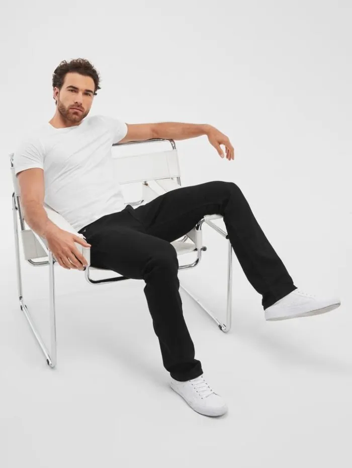 Men GUESS Jeans and Denim Regular Straight Jeans Jailbreak Wash