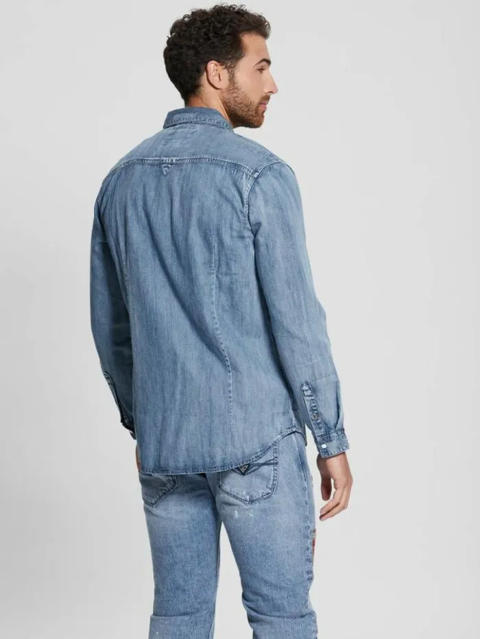 Men GUESS Jeans and Denim Truckee LongSleeve Denim Shirt Palmer