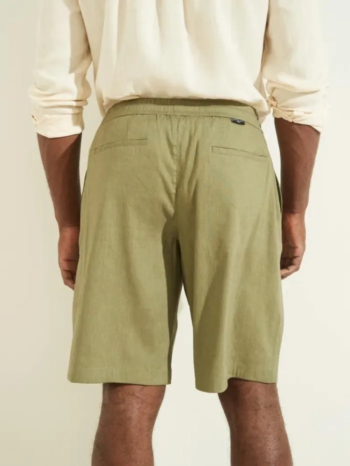 Men GUESS Pants and Shorts Bermuda Short Mossy Green