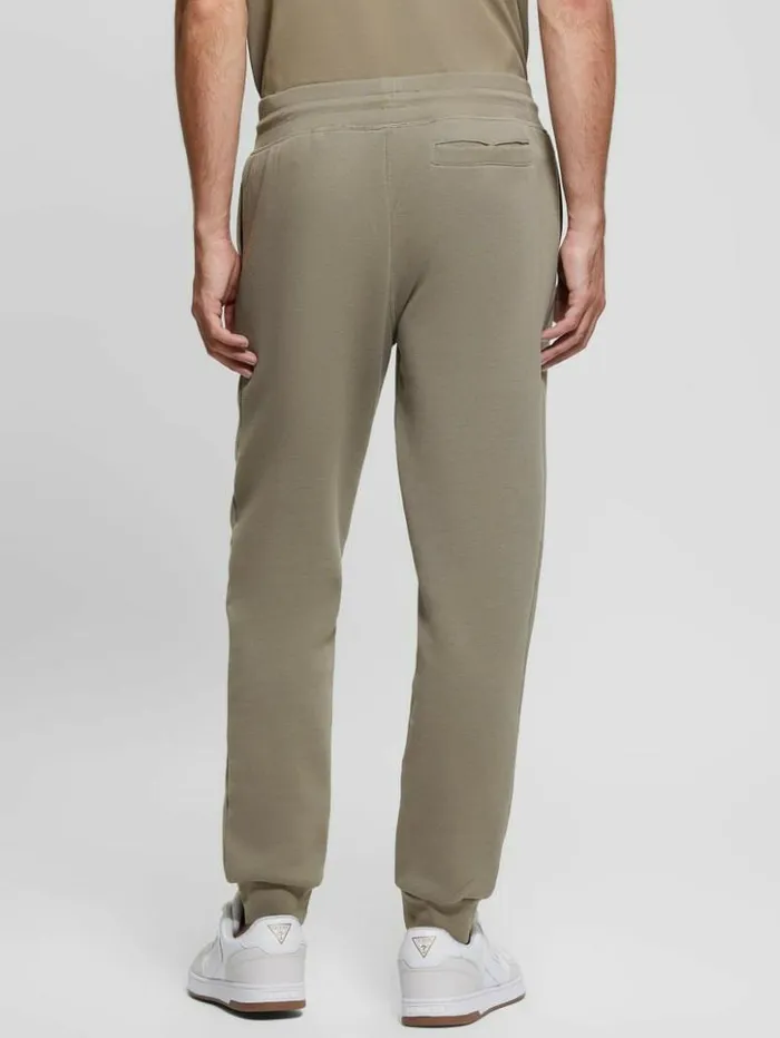 Men GUESS Pants and Shorts Eco Aldwin Logo Pants Mossy Green
