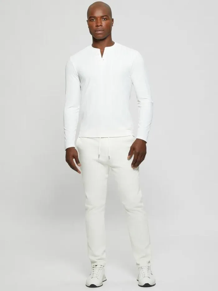Men GUESS Pants and Shorts Eco Drawstring Denim Trousers Rinsed Natural