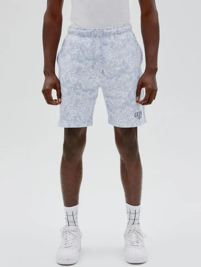 Men GUESS Pants and Shorts GUESS Originals Bandana Shorts Sonic Pearl Multi