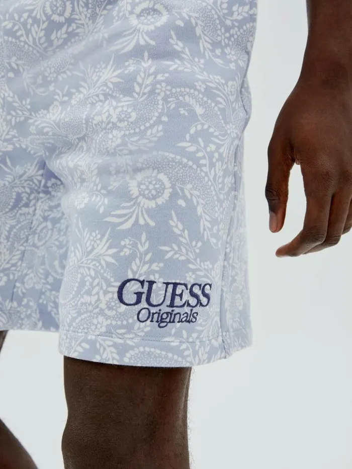 Men GUESS Pants and Shorts GUESS Originals Bandana Shorts Sonic Pearl Multi