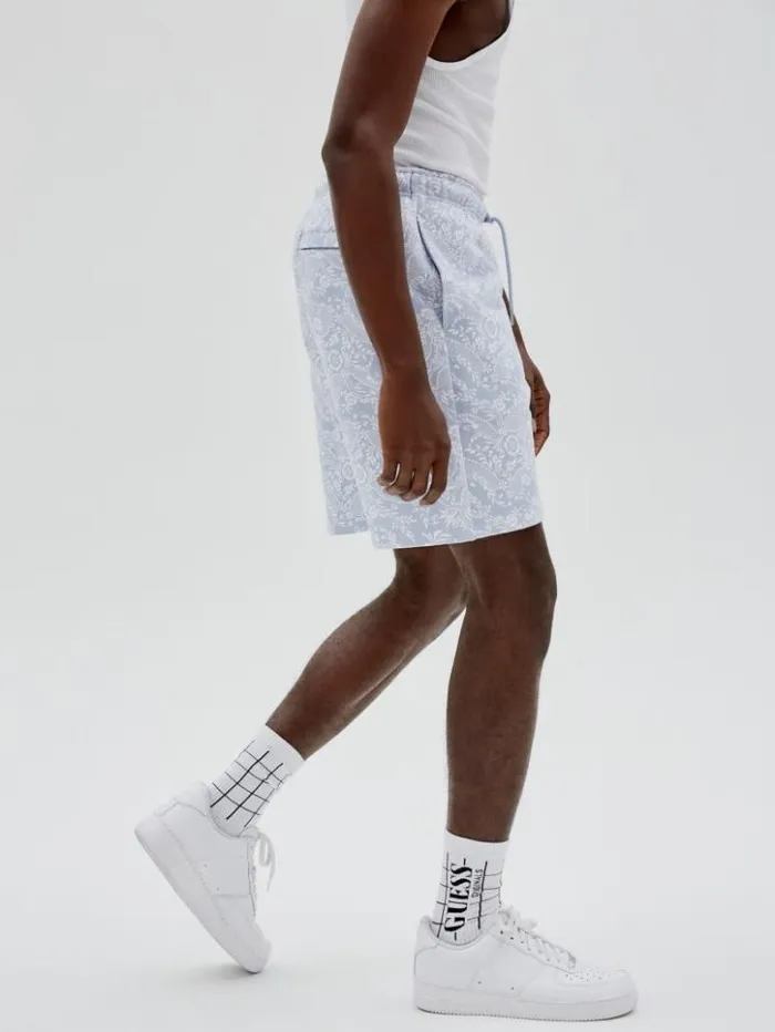 Men GUESS Pants and Shorts GUESS Originals Bandana Shorts Sonic Pearl Multi