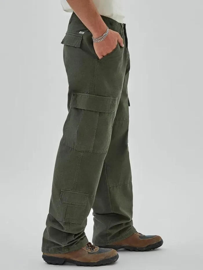 Men GUESS Pants and Shorts GUESS Originals Ripstop Cargo Green Duffel Multi