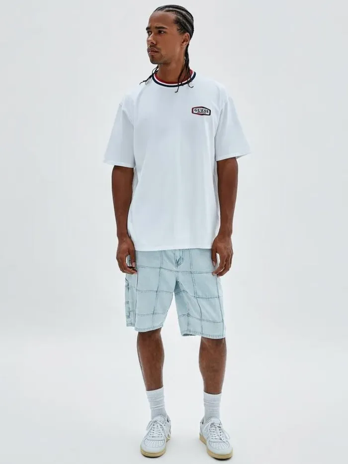 Men GUESS Pants and Shorts GUESS Originals Windowpane Carpenter Shorts Go Venice Lt Wash Men GUESS Pants and Shorts GUESS Originals Windowpane Carpenter Shorts Go Venice Lt Wash