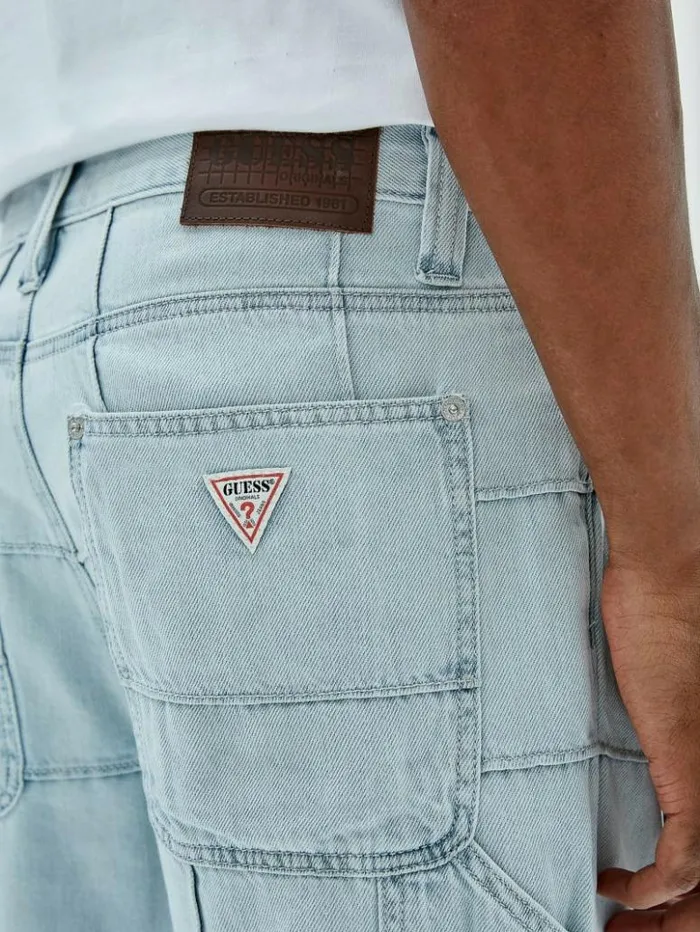 Men GUESS Pants and Shorts GUESS Originals Windowpane Carpenter Shorts Go Venice Lt Wash Men GUESS Pants and Shorts GUESS Originals Windowpane Carpenter Shorts Go Venice Lt Wash