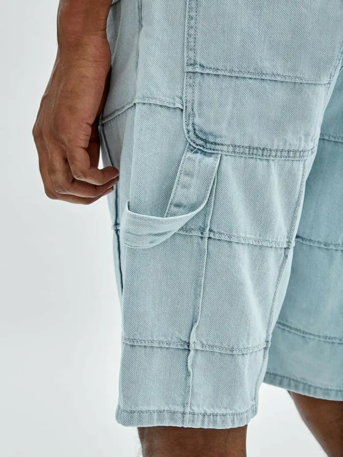 Men GUESS Pants and Shorts GUESS Originals Windowpane Carpenter Shorts Go Venice Lt Wash Men GUESS Pants and Shorts GUESS Originals Windowpane Carpenter Shorts Go Venice Lt Wash