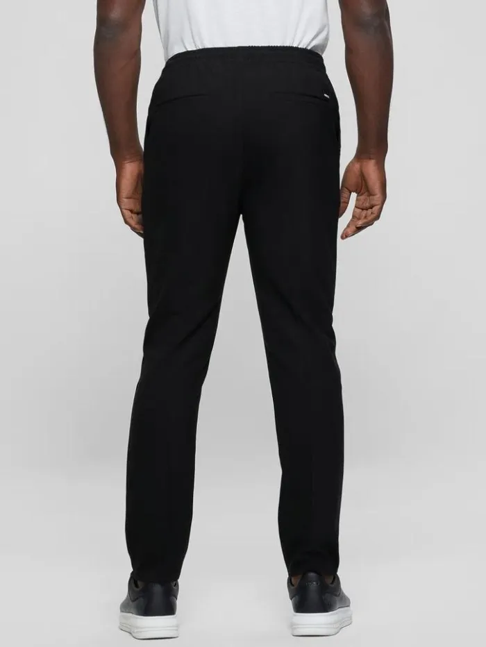 Men GUESS Pants and Shorts Harper Woven Tapered Pant Jet Black Multi