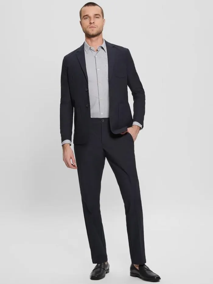Men GUESS Pants and Shorts Myron TechStretch Dressy Pants Bleu lgant