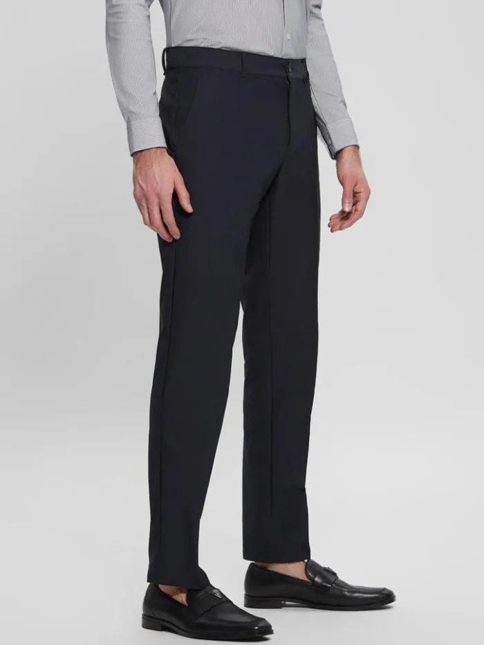 Men GUESS Pants and Shorts Myron TechStretch Dressy Pants Bleu lgant