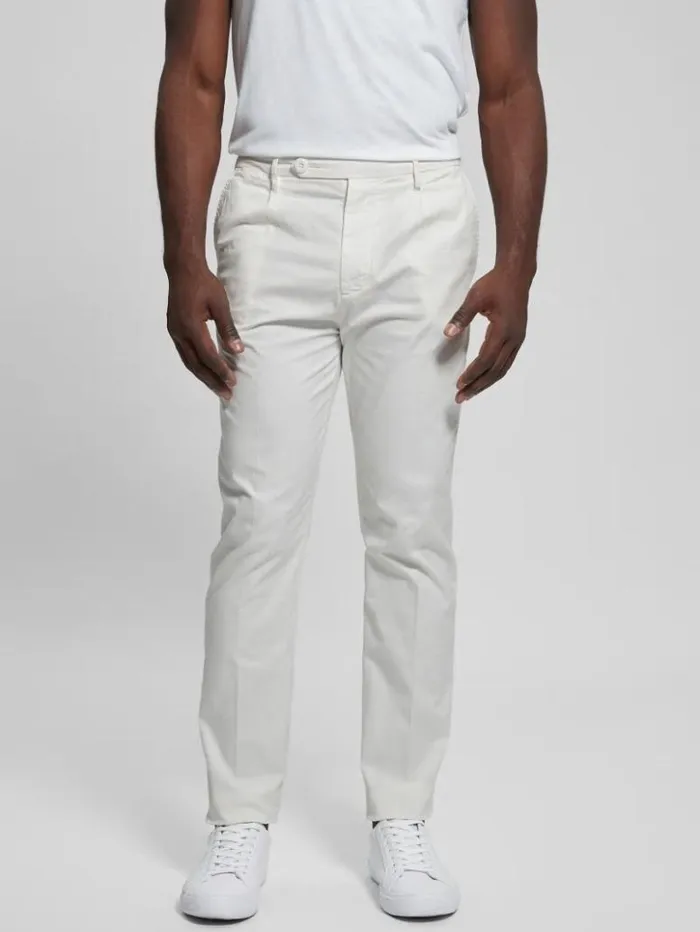 Men GUESS Pants and Shorts Noah Straight Pants Salt White