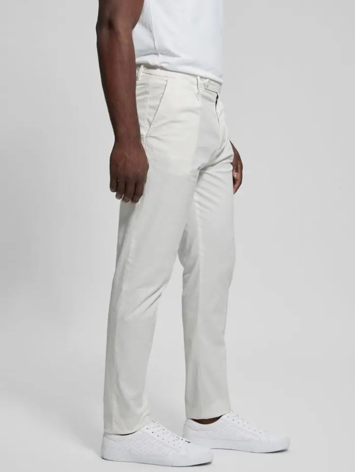 Men GUESS Pants and Shorts Noah Straight Pants Salt White