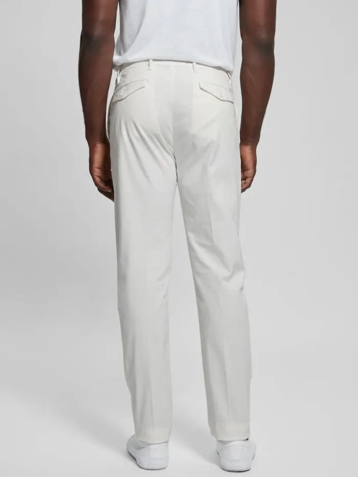 Men GUESS Pants and Shorts Noah Straight Pants Salt White
