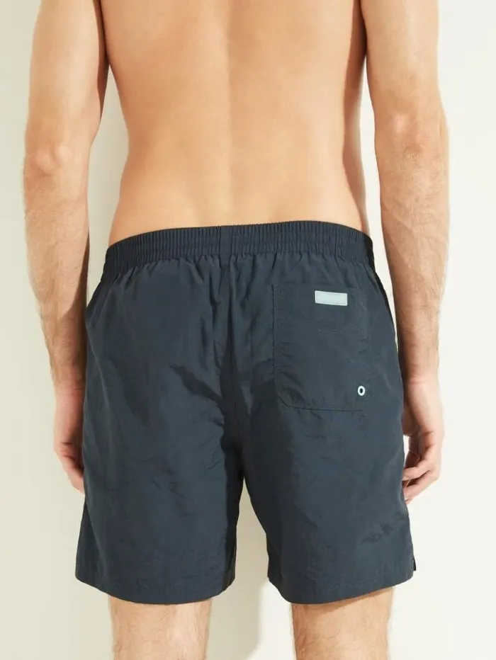 Men GUESS Pants and Shorts Nylon Swim Trunks Bleu lgant
