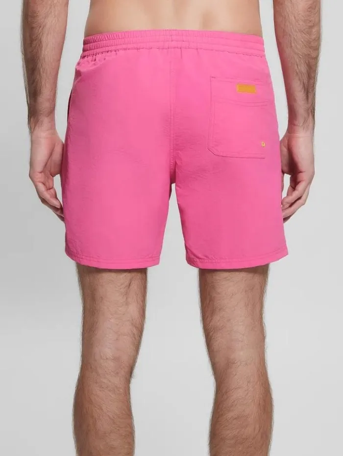Men GUESS Pants and Shorts Nylon Swim Trunks Peace Pink