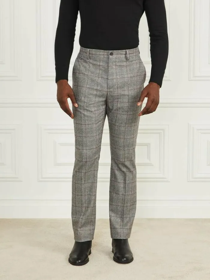 Men GUESS Pants and Shorts Roger Chino Pants Blackwhitered Check