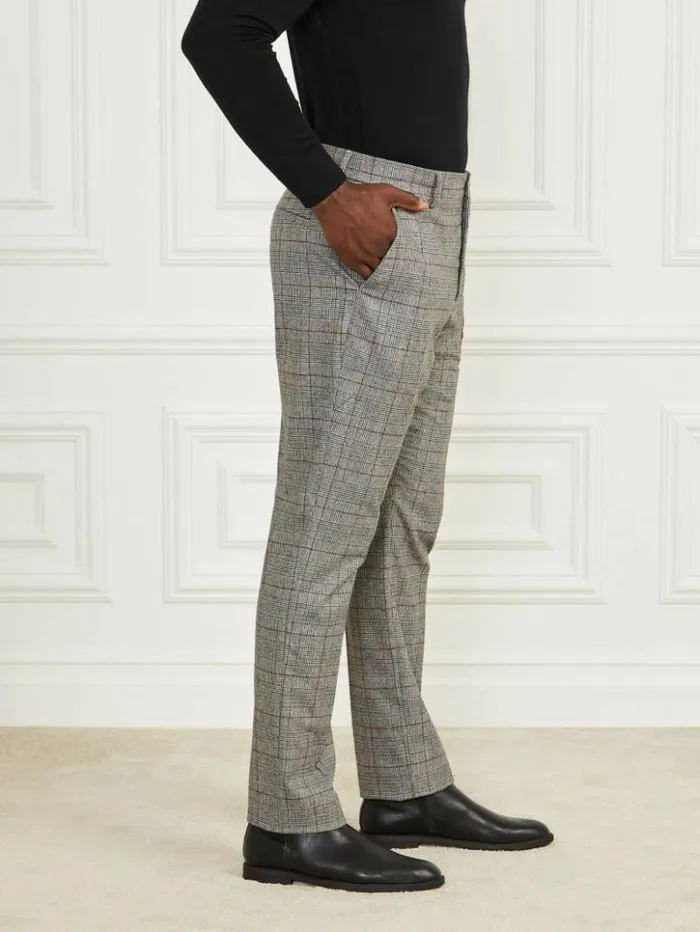 Men GUESS Pants and Shorts Roger Chino Pants Blackwhitered Check