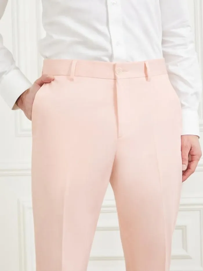 Men GUESS Pants and Shorts Roger Classic Chino Pants Pink Good Vibes