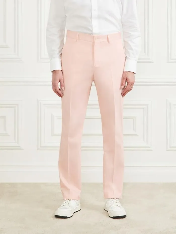 Men GUESS Pants and Shorts Roger Classic Chino Pants Pink Good Vibes
