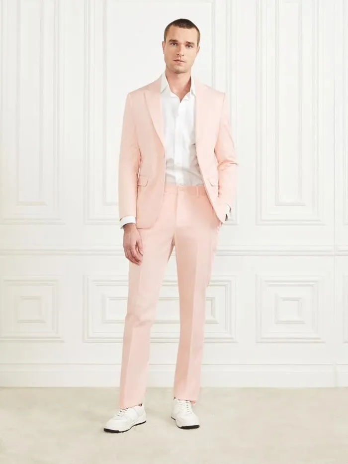 Men GUESS Pants and Shorts Roger Classic Chino Pants Pink Good Vibes