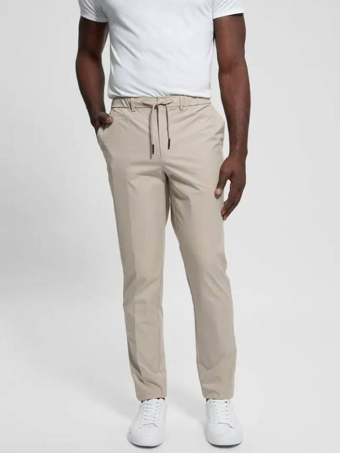 Men GUESS Pants and Shorts TechStretch Chino Pants Pasadena Stone