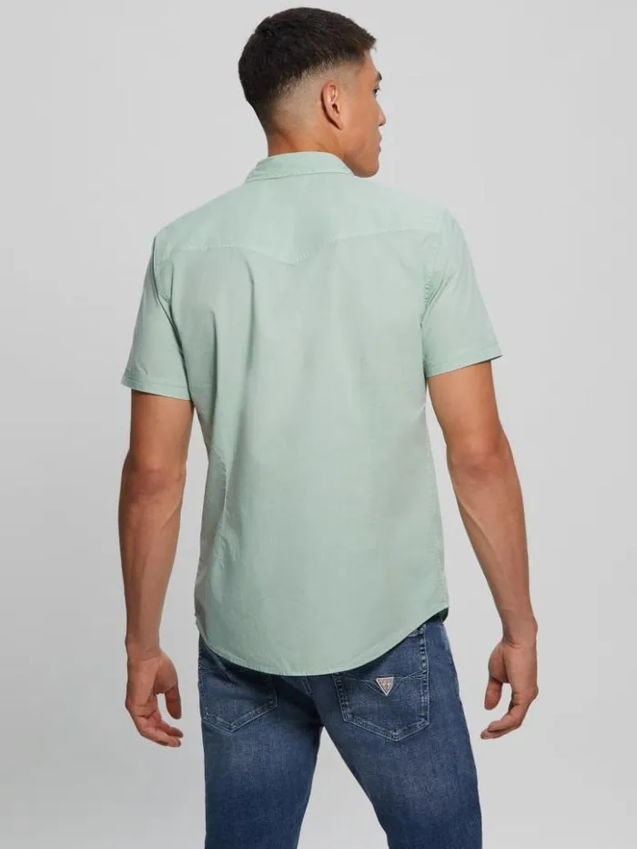Men GUESS Shirts Nottingham Shirt Soft Mint