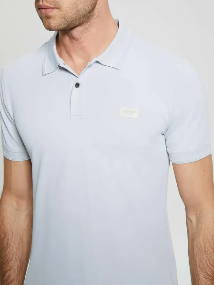 Men GUESS Shirts TechStretch Polo Soft Grey