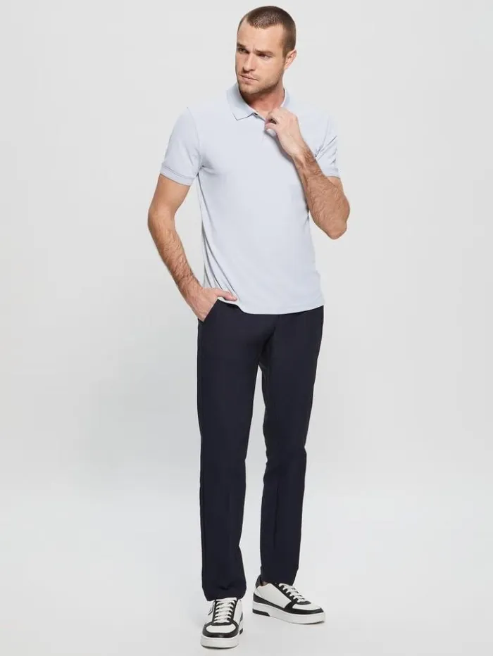 Men GUESS Shirts TechStretch Polo Soft Grey