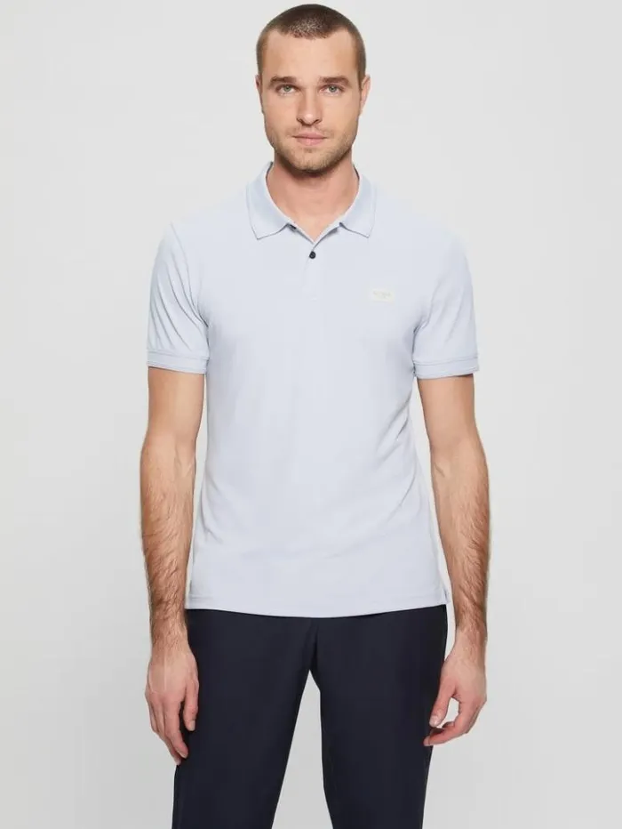 Men GUESS Shirts TechStretch Polo Soft Grey