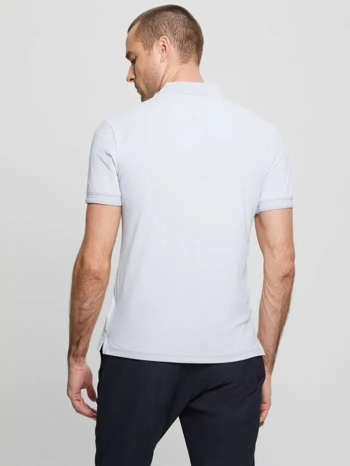 Men GUESS Shirts TechStretch Polo Soft Grey